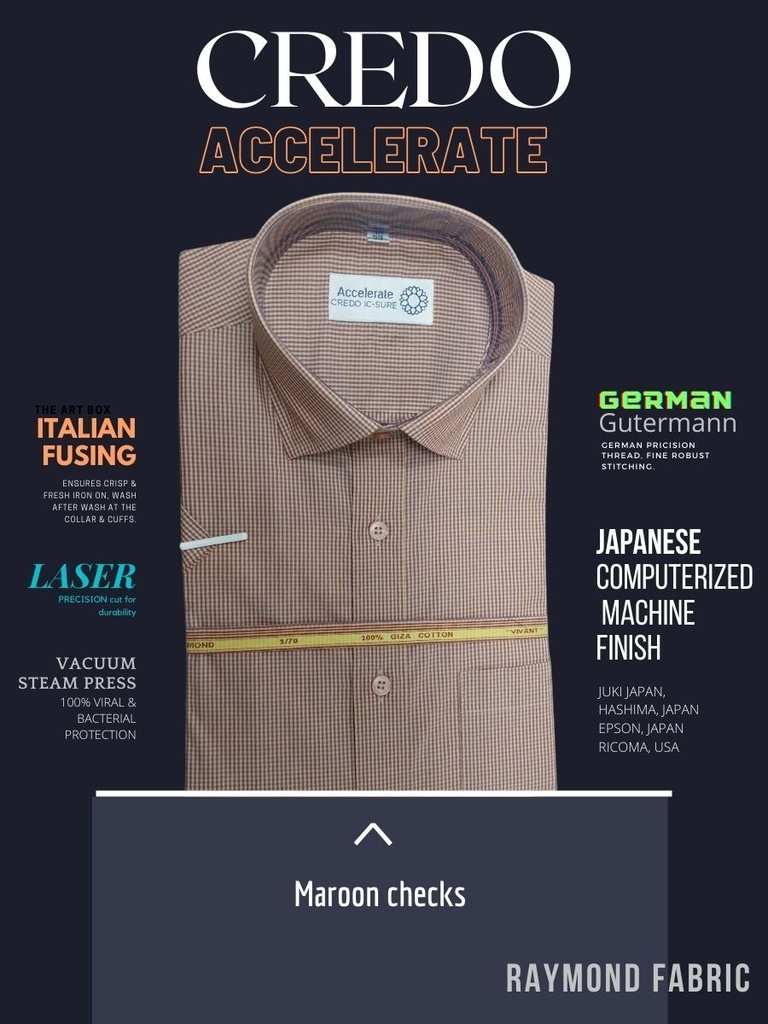 Brown geometric prints on white Raymond shirt(890)_1.jpg