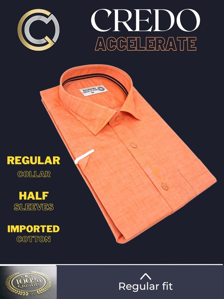 CREDO Imported orange half Sleeve Shirt(693)A_2.jpg