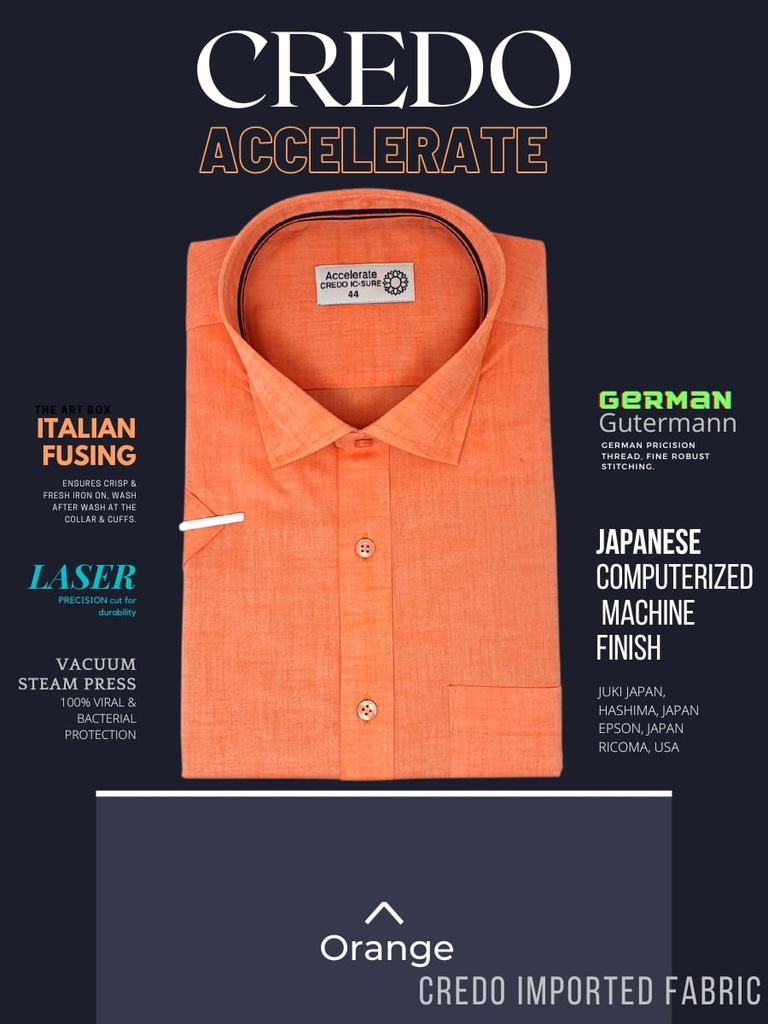 CREDO Imported orange half Sleeve Shirt(693)A_1.jpg