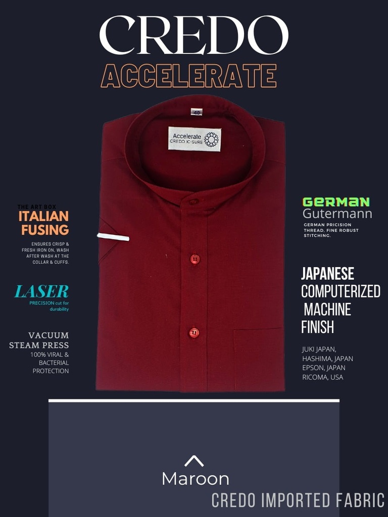 CREDO Imported Maroon Half Sleeve Shirt(699)A_1.jpg