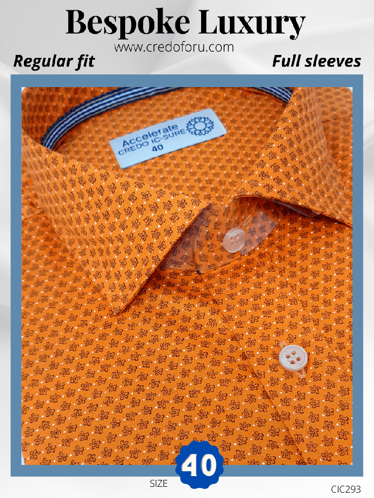 [arvind-fabric-black-floral-print-on-orange-40] Arvind Fabric Black Floral Print On Orange