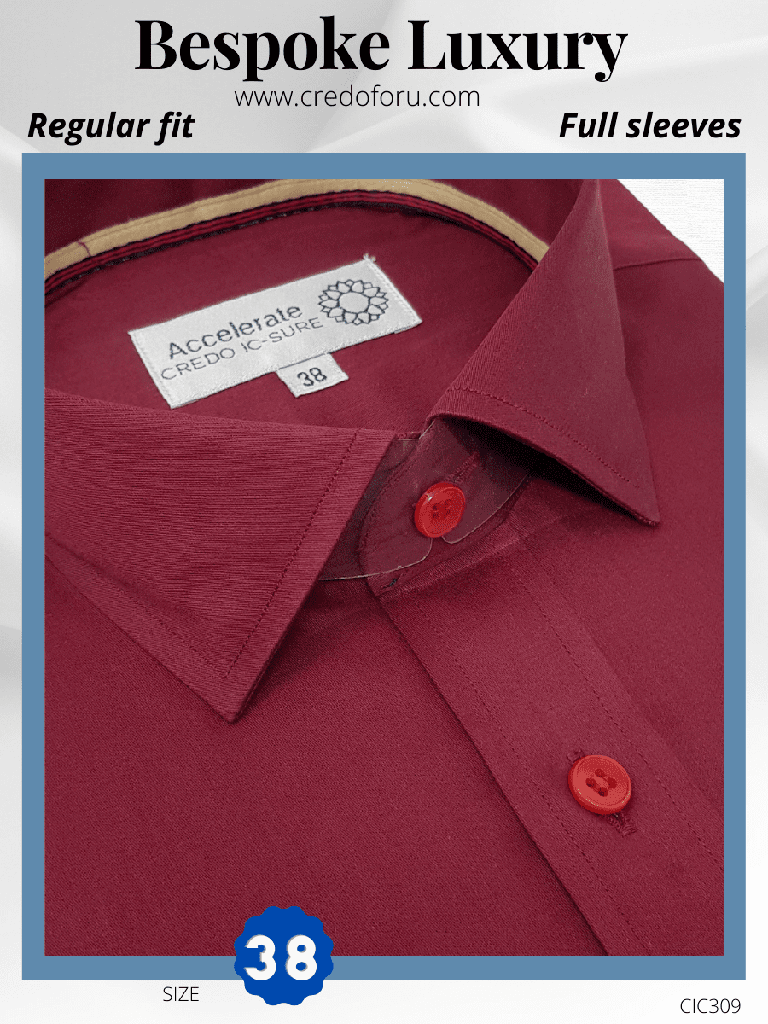 [italian-fabric-maroon-formal-shirt-38] Italian fabric Maroon Formal Shirt