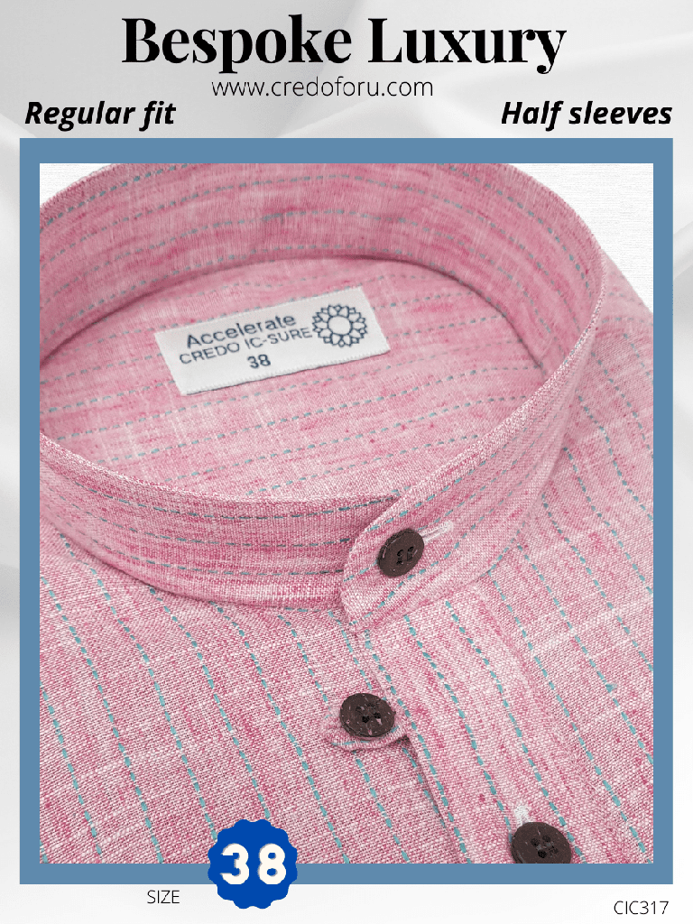 Blue Stripe on Pink Formal Shirt