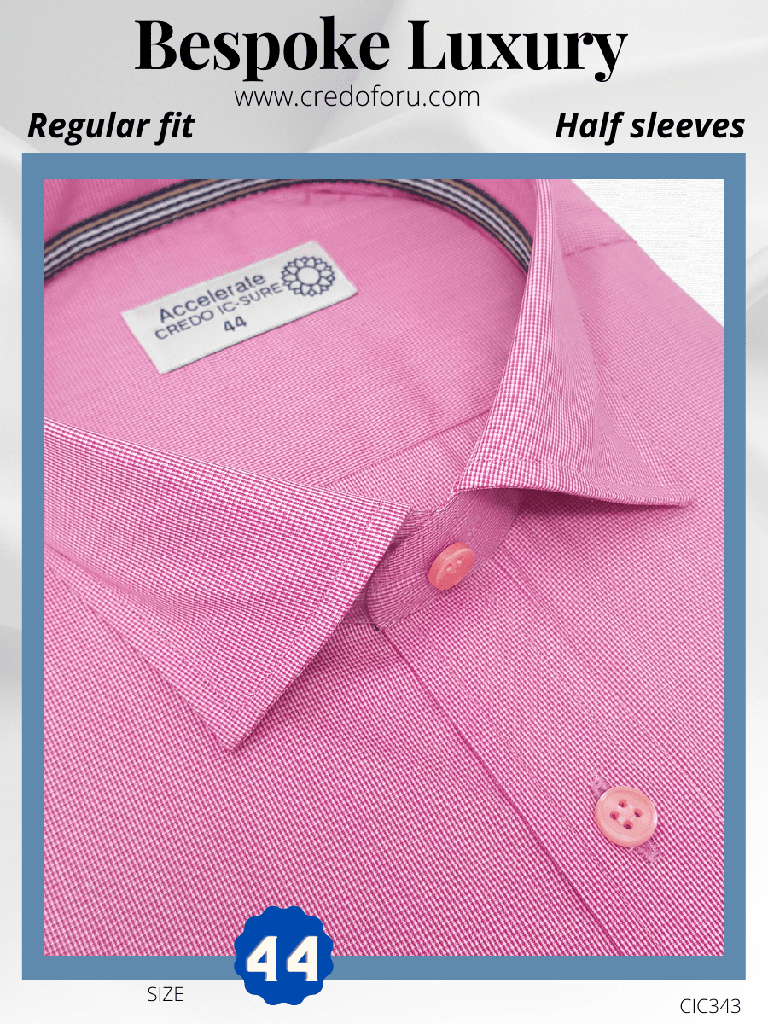 [raymond-fabric-pink-texture-shirt-44] Raymond Fabric Pink Texture Shirt