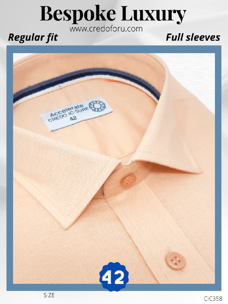 Light Peach Formal Shirt