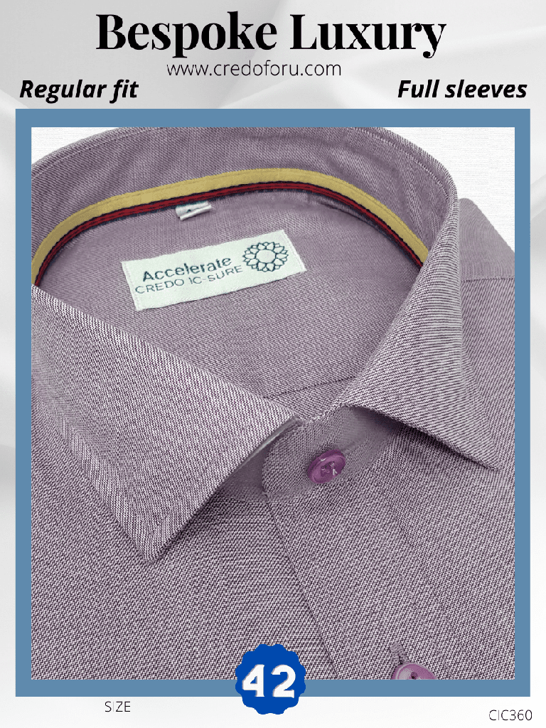 [mauve-texture-formal-shirt-42] Mauve Texture Formal Shirt