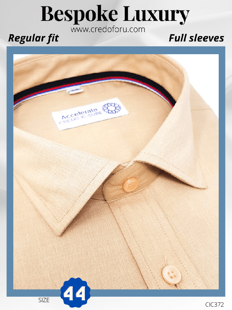 [raymond-fabric-beige-texture-formal-shirt-44] Raymond Fabric Beige Texture Formal Shirt