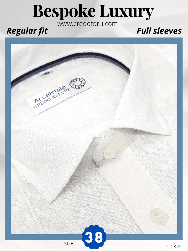 [white-texture-formal-shirt-38] White Texture Formal Shirt