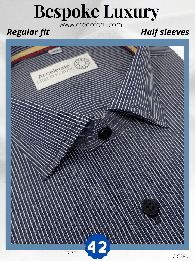 [white-stripe-on-grey-regular-fit-formal-shirt-42] White Stripe on Grey Regular Fit Formal Shirt