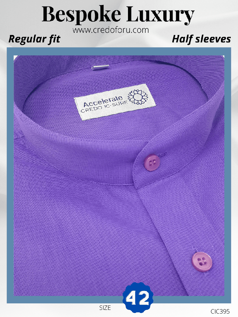 Credo Mauve Half Sleeves Formal Shirt