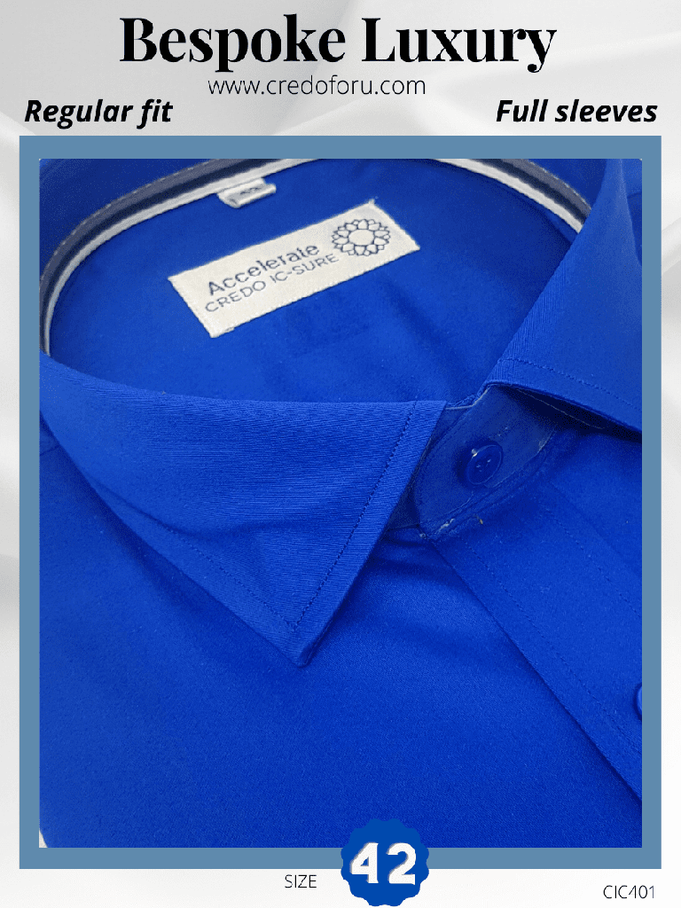 [dark-blue-formal-shirt-42] Dark Blue Formal Shirt