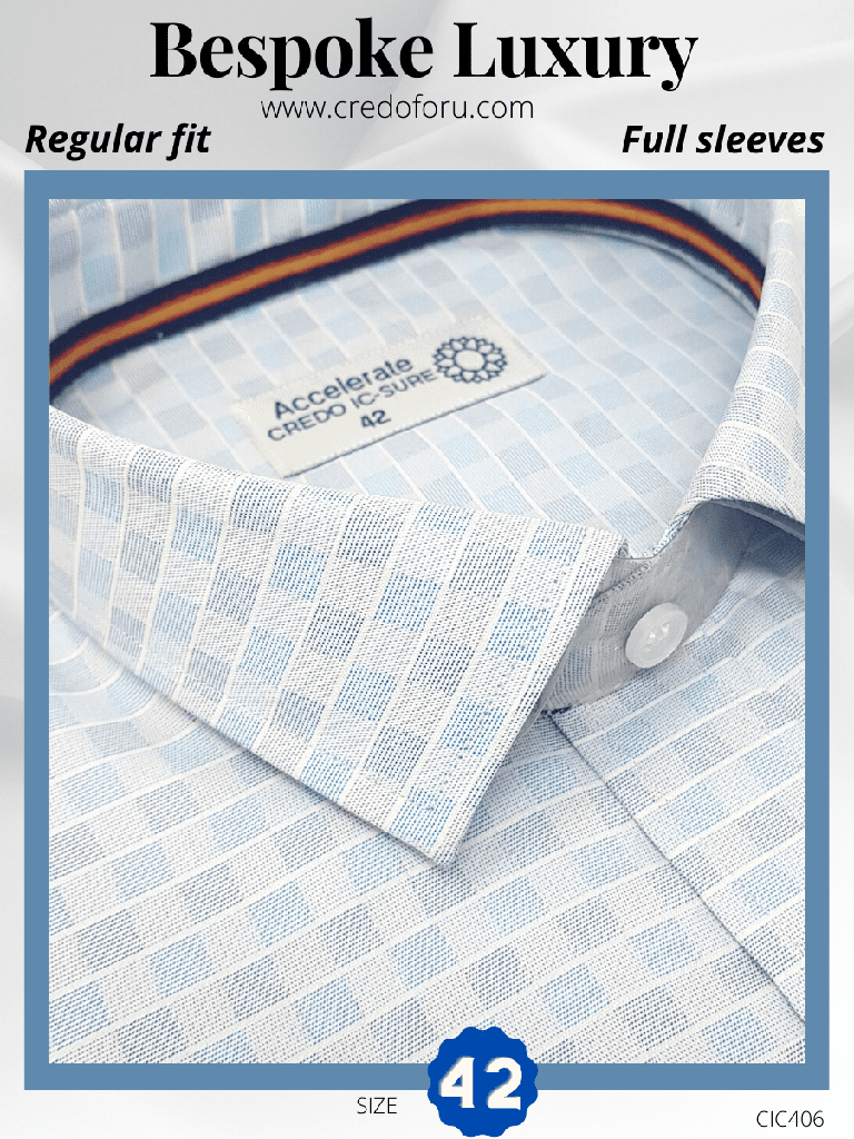Raymond Blue Texture on White Formal Shirt