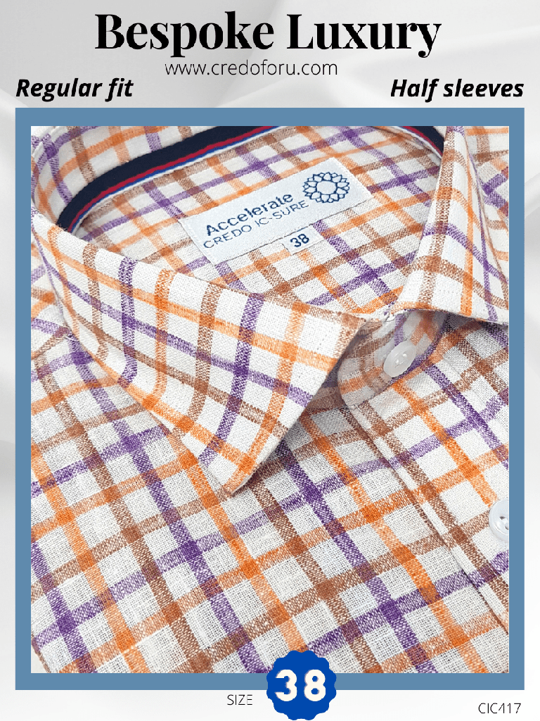 Graviera Fabric Multi Colour Check Formal Shirt