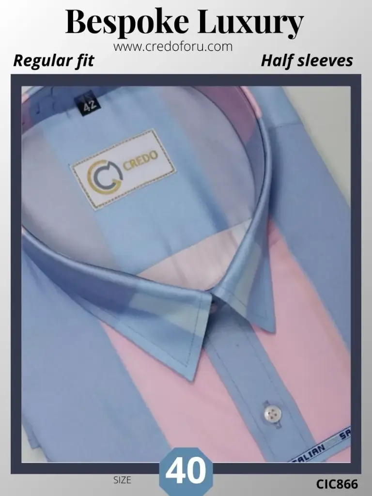 Light Pink and Blue Checks Shirt(866) 