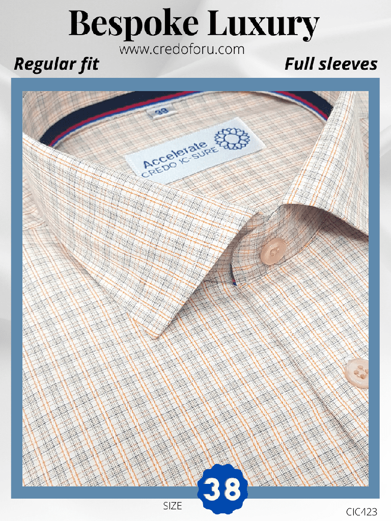 [beige-check-full-sleeve-shirt-38] Beige Check Full Sleeve Shirt