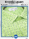 Siyaram Fabric Blue Check on Light Green Formal Shirt
