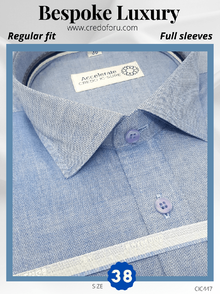 [raymond-light-blue-texture-formal-shirt-38] Raymond Light Blue Texture Formal Shirt(447)