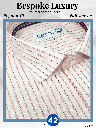 Red Stripe on White Full Sleeve Formal Shirt
