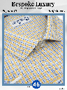 Mufti Fabric Blue &amp; Yellow Check Formal Shirt