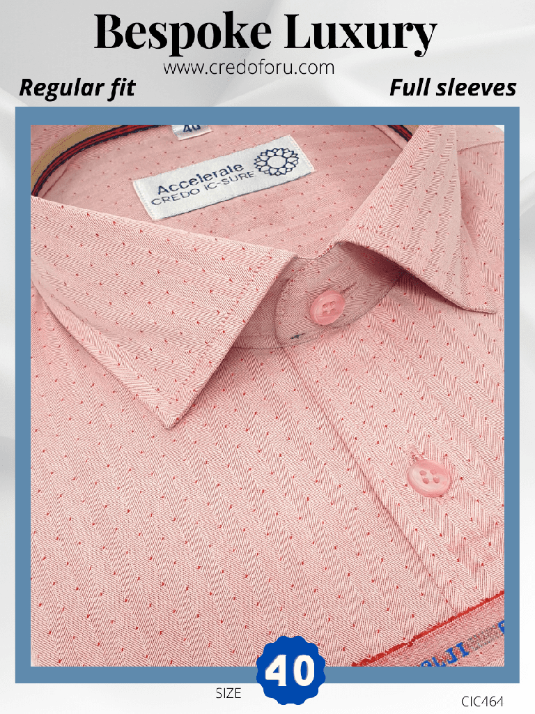 [valji-fabric-pink-texture-full-sleeves-formal-shirt-40] Valji Fabric Pink Texture Full Sleeves Formal Shirt