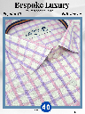 Raymond Fabric Pink &amp; Mauve Check Formal Shirt(465)