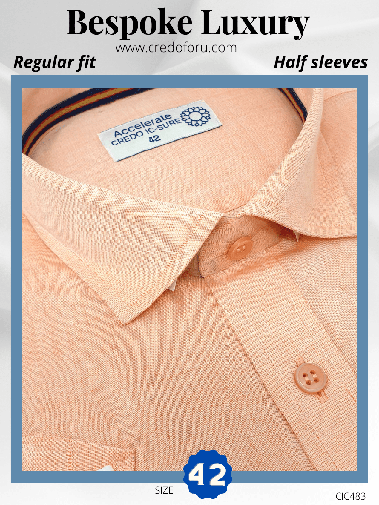 Peach Colour Formal Shirt