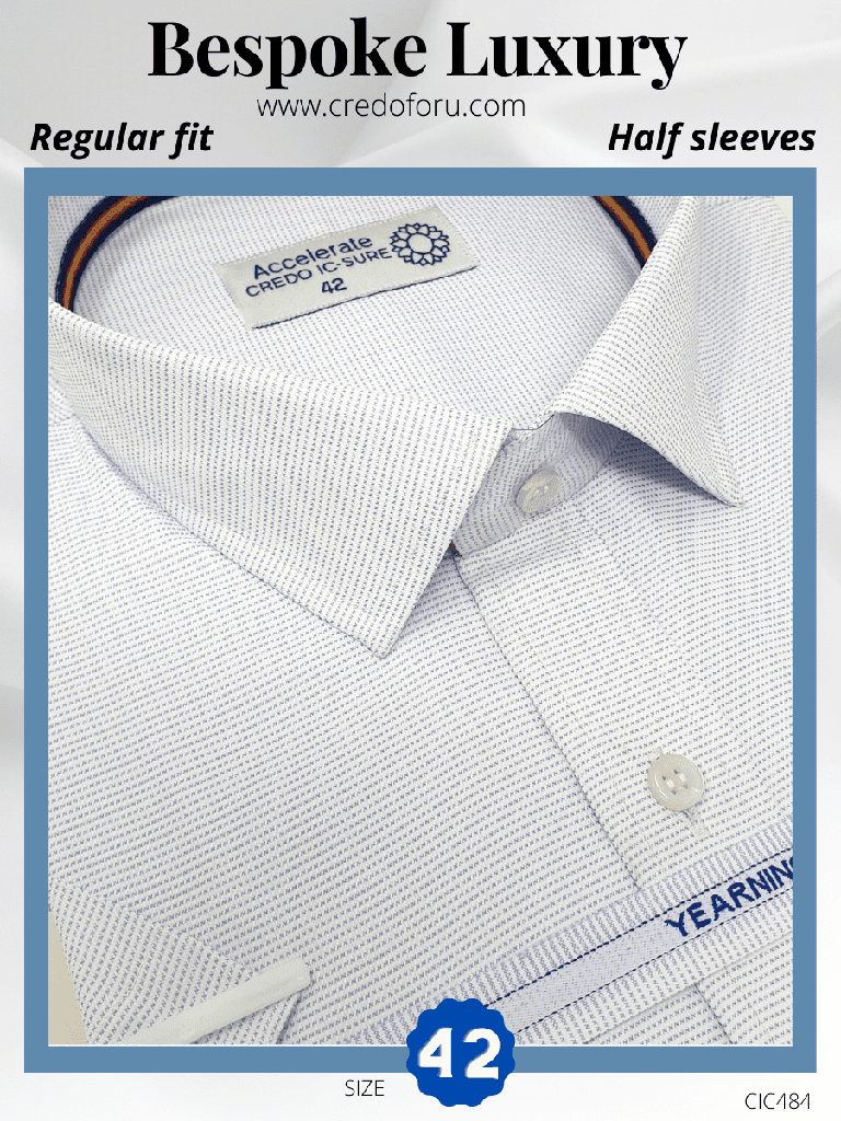 Raymond Fabric White Mauve Texture Formal Shirt