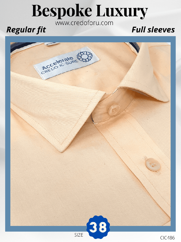 Italian Fabric Light Peach Formal Shirt