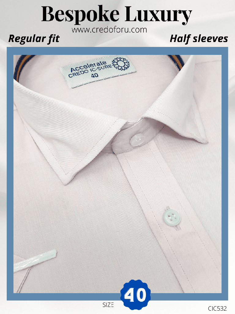 Light Pink Half Sleeve' Formal Shirt(532)