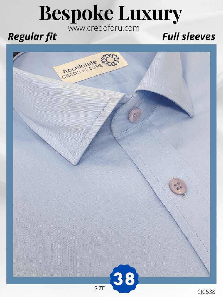 Sky Blue Full Sleeve' Formal Shirt(538)