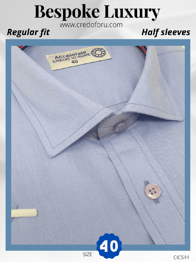 Sky Blue Half Sleeves Formal Shirt(544)