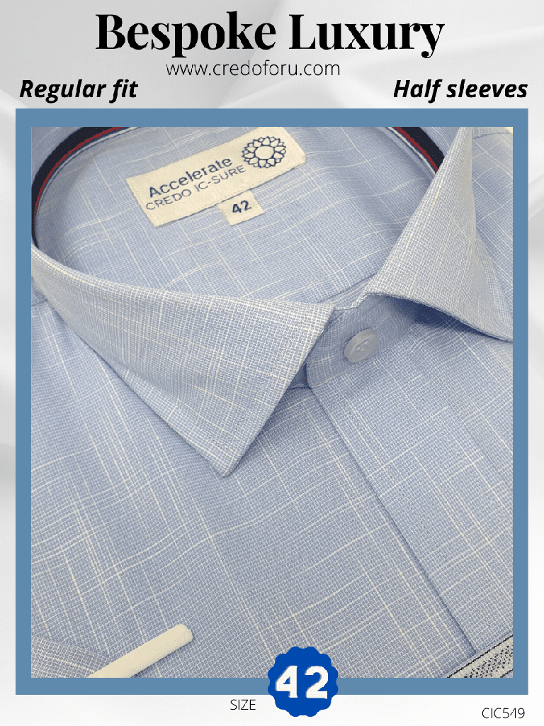 Raymond Sky Blue Texture Formal Shirt(549)
