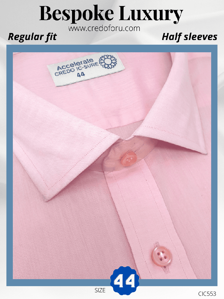 Arvind Fabric Pink Half Sleeve Formal Shirt(553)