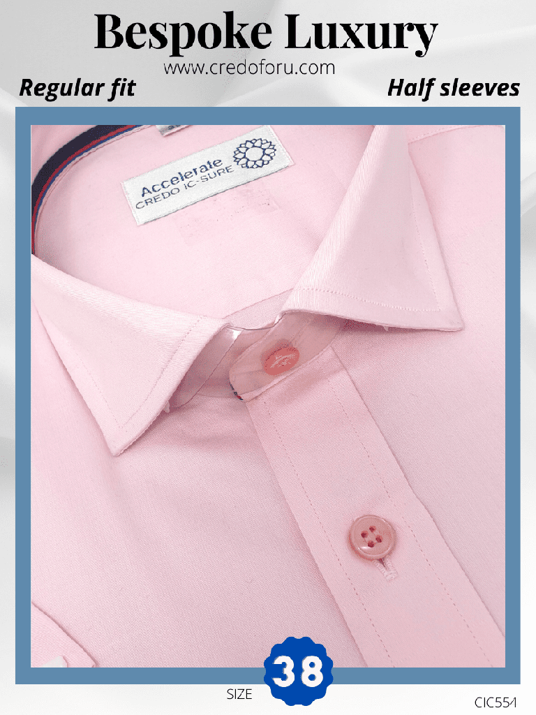 Pink Half sleeve Formal Shirt(554)