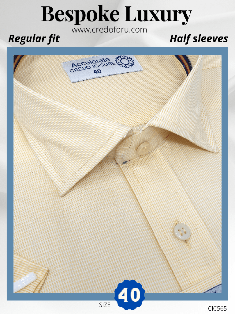 Raymond Light Peach Texture Formal Shirt(565)