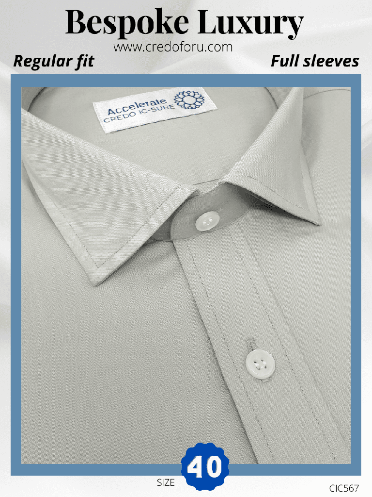 Grey Full Sleeve Formal Shirt(567)