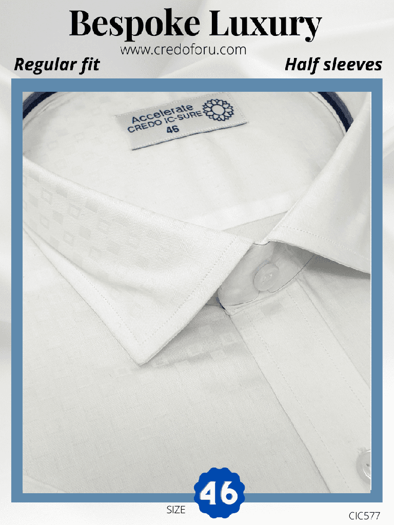 Raymond White Texture Formal Shirt(577)