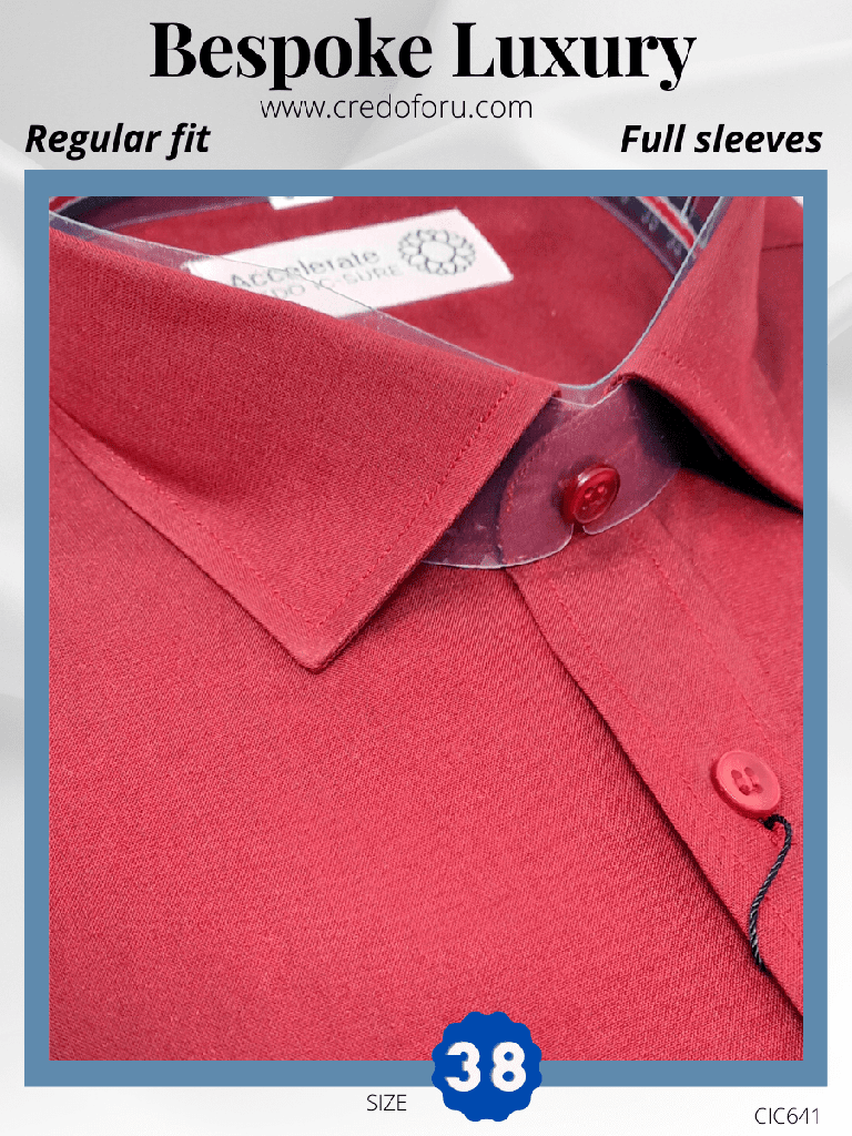 [credo-imported-maroon-full-sleeve-shirt641-38-1] Credo Imported Maroon Full Sleeve Shirt(641)