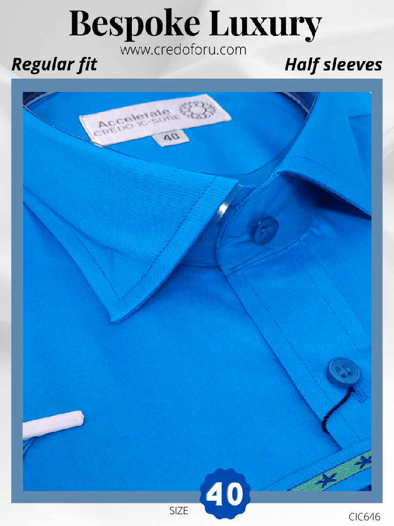 [raymonds-blue-texture-half-sleeve-shirt646-40-1] Raymonds Blue Texture Half Sleeve Shirt(646)