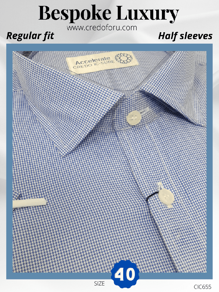 Credo Imported Blue White Texture Half Texture(655)