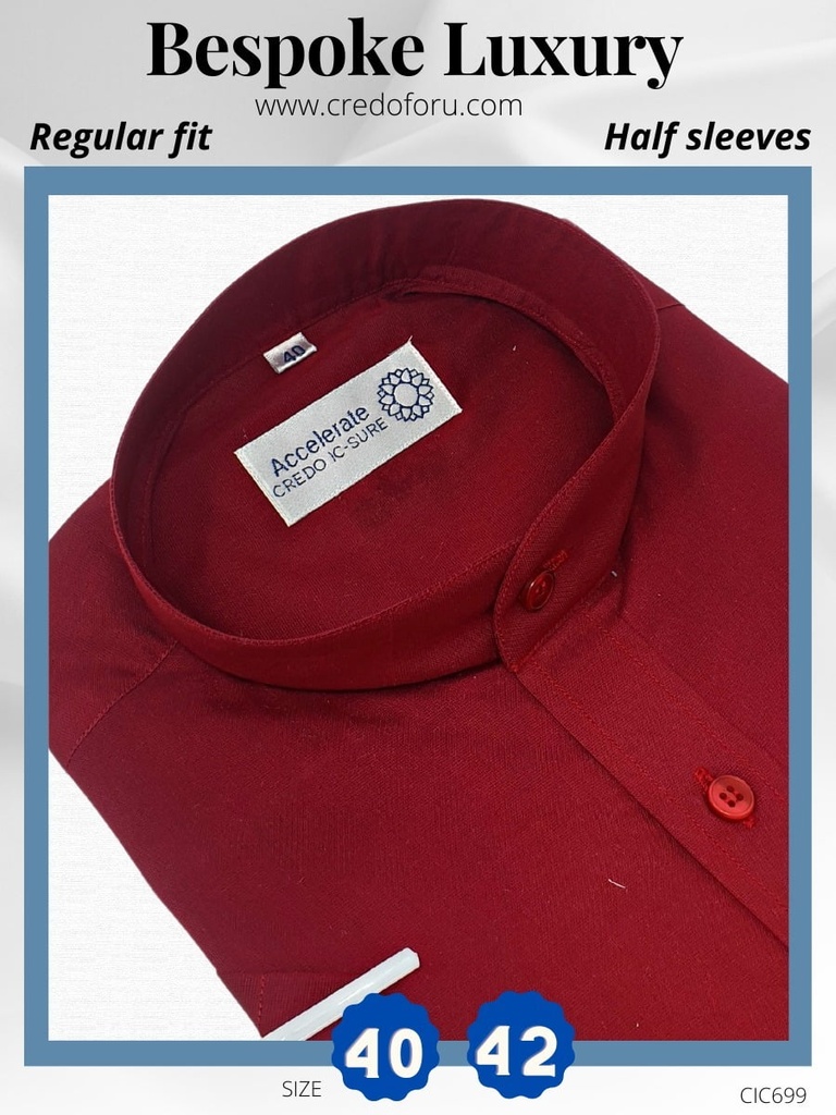 CREDO Imported Maroon Half Sleeve Shirt(699)A
