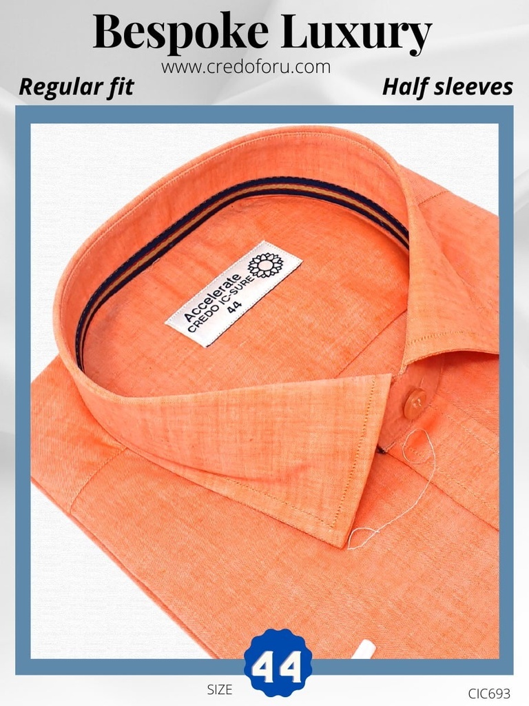CREDO Imported orange half Sleeve Shirt(693)A