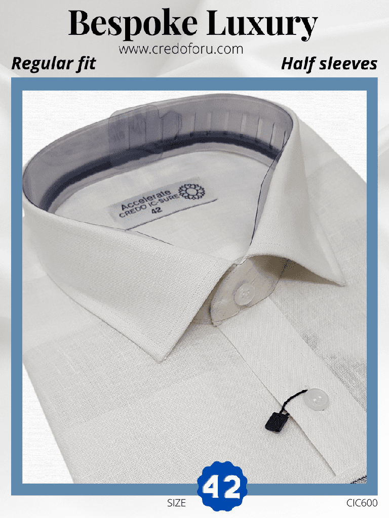 Raymond White Half Sleeve Shirt(600)