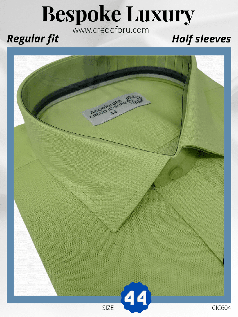 Credo Imported Light Green Half Sleeve Shirt(604)