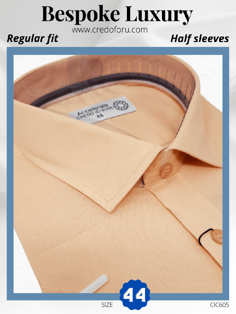 Credo Imported Peach Half Sleeve shirt(605)