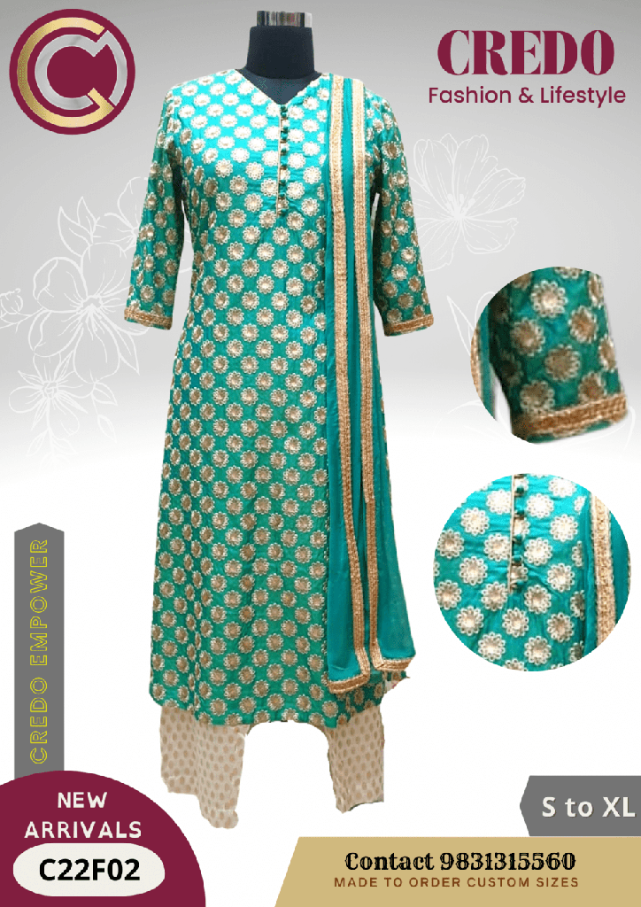 [green-kurti-set-green-1] Green Kurti Set