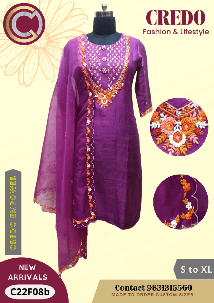[purple-kurti-and-dupatta-set-with-embroidery-work-purple-1] Purple Kurti and Dupatta Set with Embroidery work