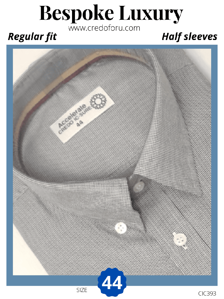 white checked half sleeve formal shirt