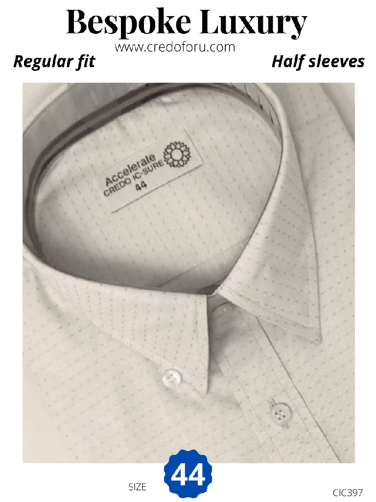 off white printed half sleeve shirt