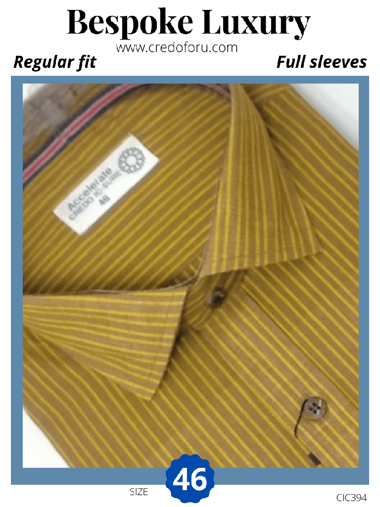 yellow striped full sleeve shirt 662